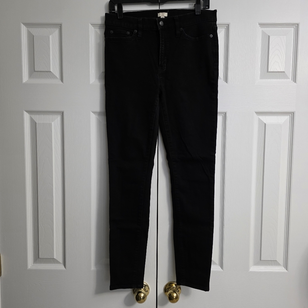 J Crew Stretch Skinny Jeans Black Womens Size 30